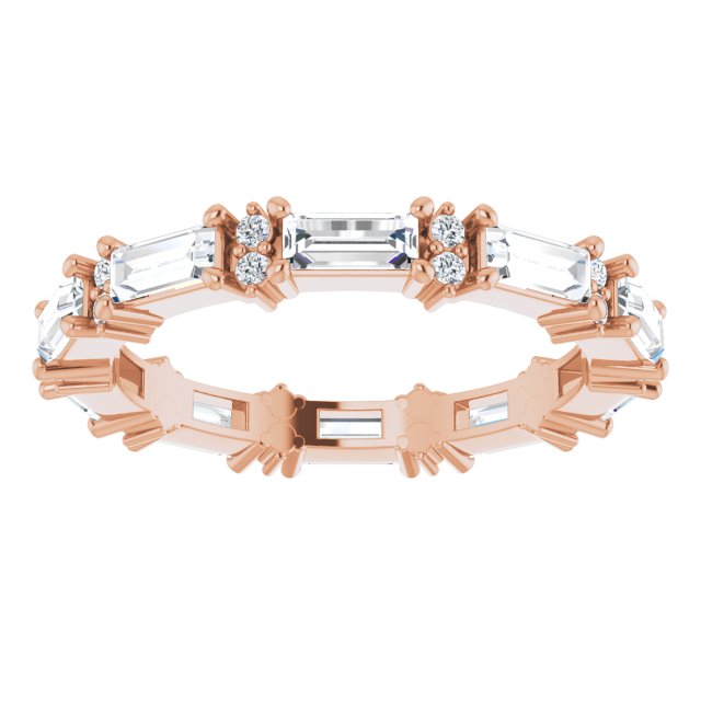 1.88 ct. Straight Baguette & Round Diamond Eternity Band-VIRABYANI